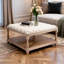 Tables basses carrées avec repose-pieds pour salon