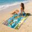 Serviette de plage 55 x 27 po Motif de tortue de mer Serviette de plage à séchage rapide Pas de sable-1932680929