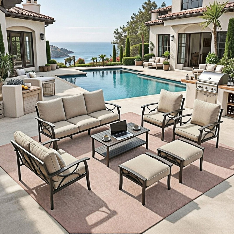 7-Piece All-Weather Conversation Sofa Set
