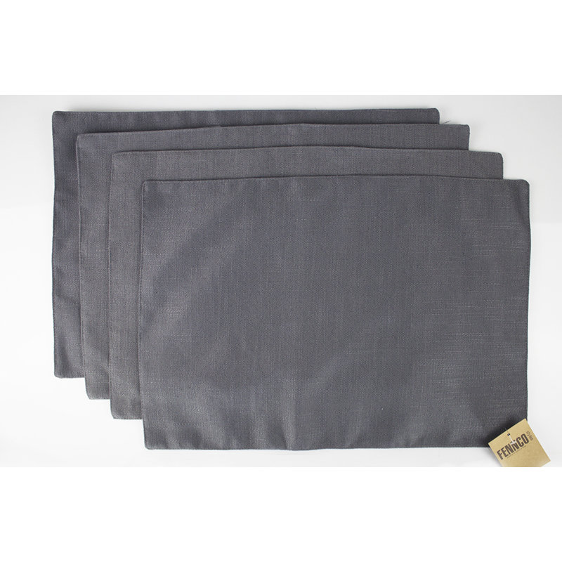 Ensemble de 4 napperons bourgogne, Gris