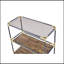 Console sophistiquée avec plateau en verre trempé et structure en métal robuste