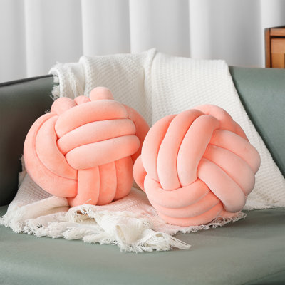 Ensemble de 2 coussins décoratifs noués à la main - Coussins décoratifs super doux et moelleux pour le canapé, le lit, le canapé et l'extérieur - Coussin décoratif unique tissé à la main pour la décoration intérieure - Soulagement du stress - 