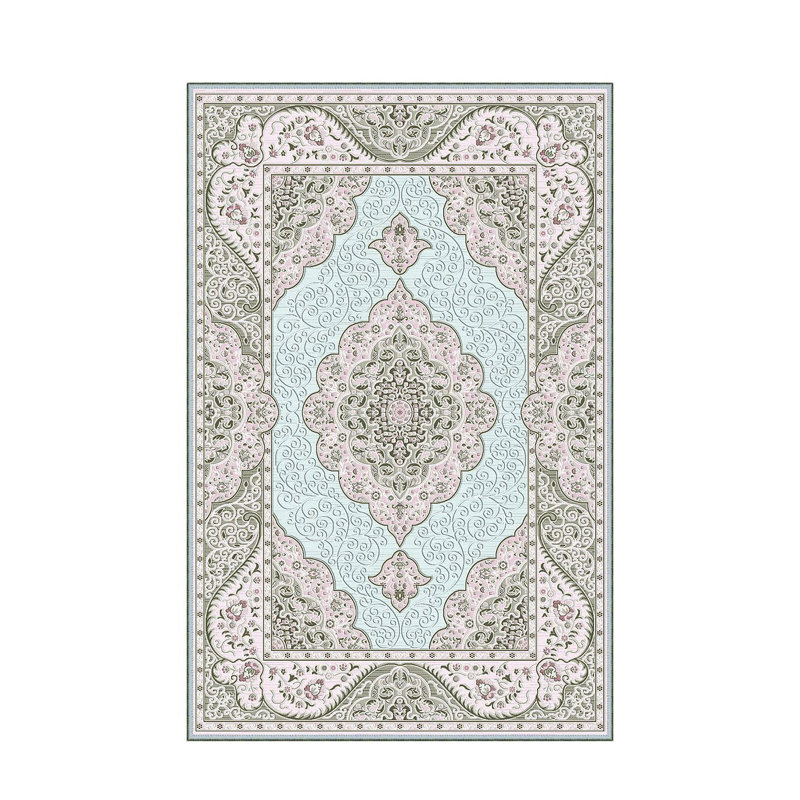Luxurious Woven Area Rug, 5.9 x 9.2 ft, 100% Polyester, Antibacterial | Non-Slip PVC Felt Dot Underside, 0.3 in Pile Height | Machine Washable, 3D Digital Print, Perfect for Living Room & Bedroom Décor