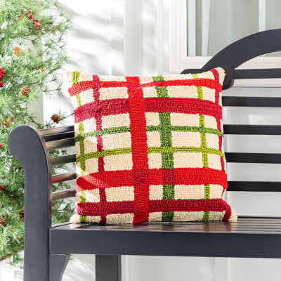 Coussin intérieur / extérieur en polypropylène 18 po x 18 po Christmas