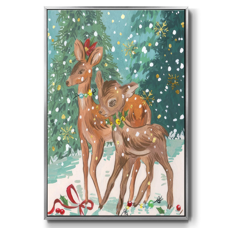 Biche et fauve I, H 25 po x l 17 po x P 1,5 po, Gris
