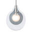 Luminaire suspendu 1 lumière Veneto - Verre transparent avec abat-jour givré-1578820096