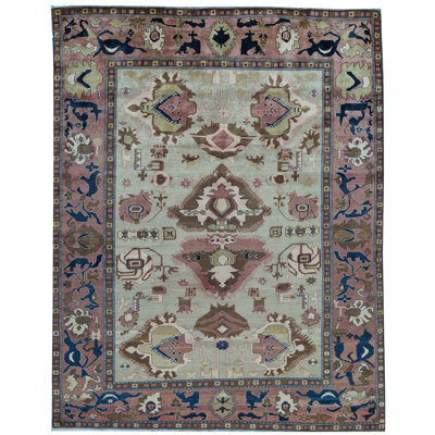 Tapis beige noué à la main de haute qualité