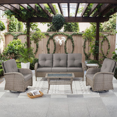 Keywest 5 - Person Outdoor Sofa Seating Group With Cushions