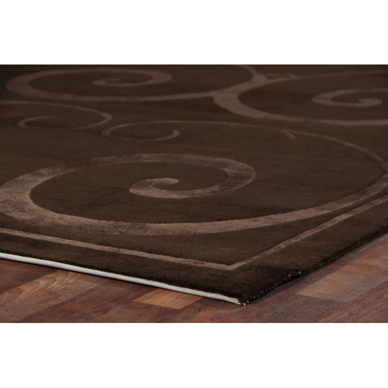 Metro-Velvet Geometric Area Rug in Brown/Gray/Ivory, Rectangle 8'6" x 10'6"