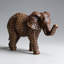 Statue d'éléphant tressée décorative pour table, éléphant en résine à l'aspect rotin, ornement pour bureau ou étagère, 18 cm