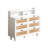 43.31"6-Drawers Rattan Storage Cabinet Rattan Drawer With LED Lights And Power Outlet
