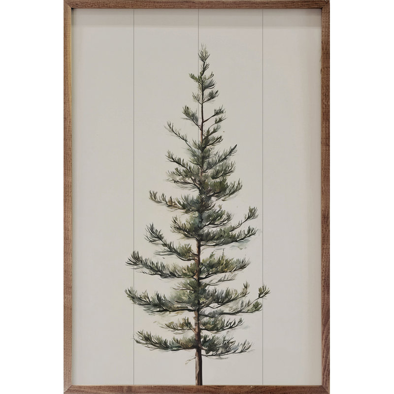 Single Pine Tree White, 8" H x 5" W x 1" D