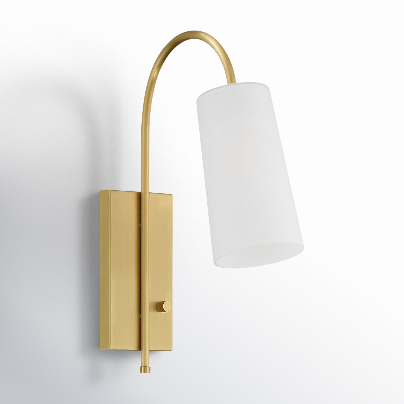 Alexa Single Light Brass Armed Sconce, Gold