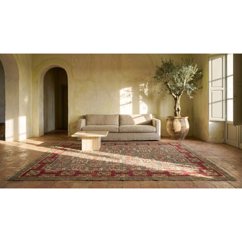 Antique Ukrainian Knotted Rug