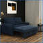 Canapé-lit 57,5 po Modern Marine Bleu marine | Tissu | Dossier rembourré-1508270591