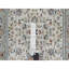 Tapis de couloir oriental 2 pi 5 po x 10 pi blanc, Nain avec médaillon central, noué à la main, 250 KPSI, laine et soie