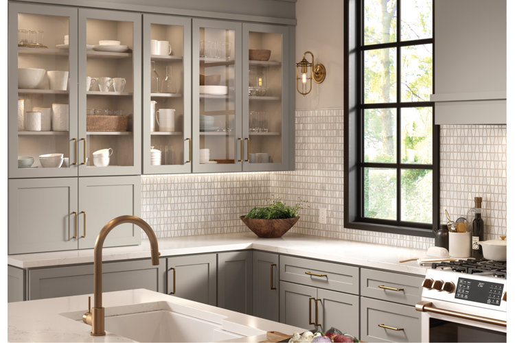 how to organize kitchen cabinets with glass door custom cabinets with organizing tools