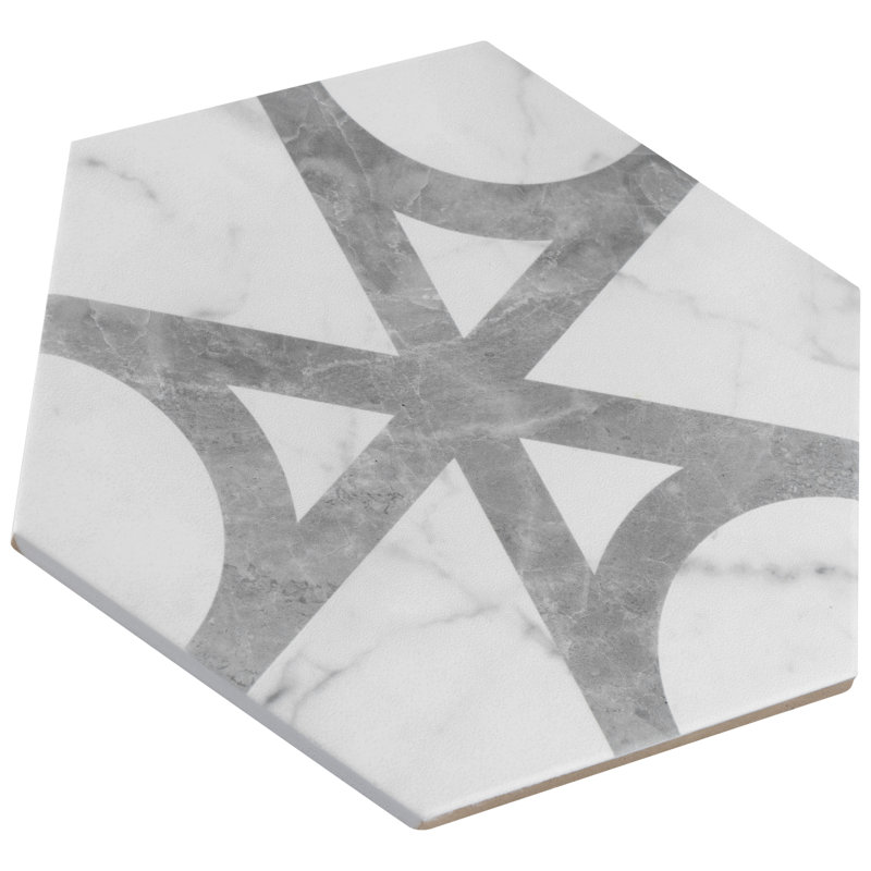 Classico Carrara 7" x 8" Porcelain Patterned Wall & Floor Tile