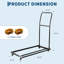 Chariot pour chaise pliante, chariot robuste avec capacité de 300 lb, peut contenir jusqu'à 20 chaises pliantes, barre de support réglable, roulettes pivotantes avec freins
