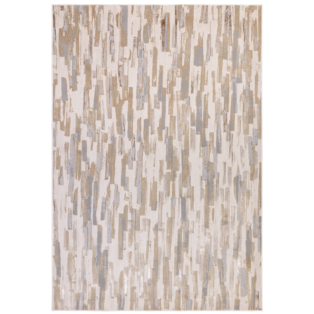 Dhurrie-Teppich Impression in Beige