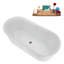 Baignoire de trempage autoportante 67 "avec drain interne 67" Streamline N4540BGL-102144479