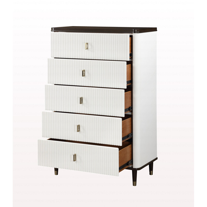 Commode moderne blanc et brun