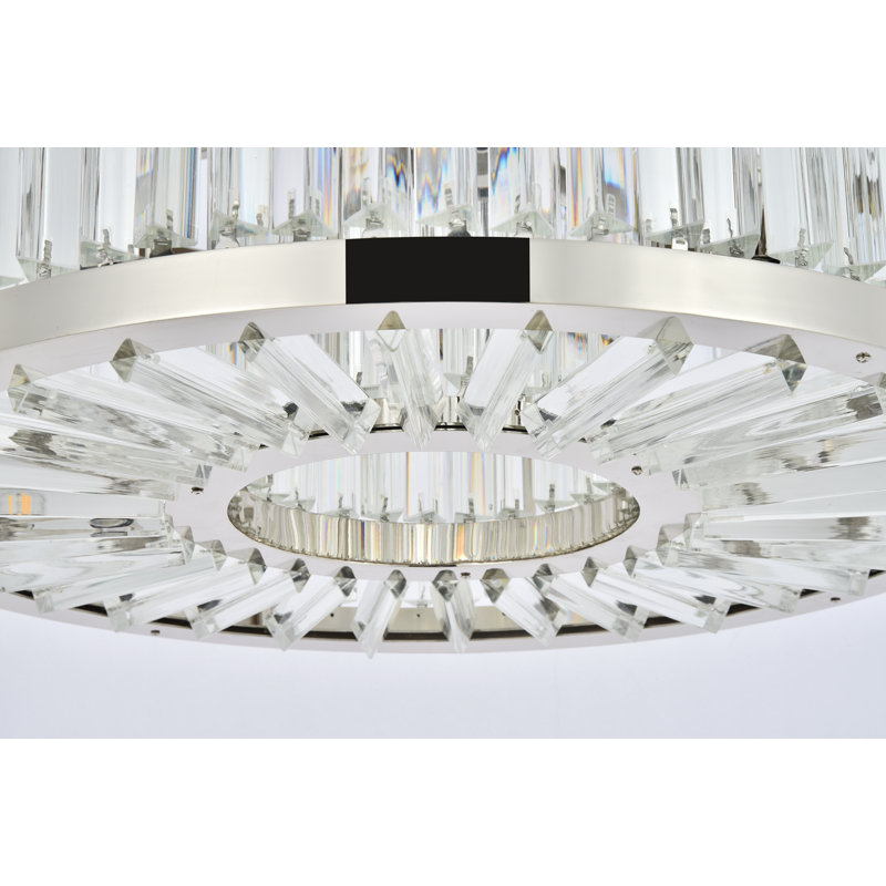 Dorinda 8 - Light Drum Chandelier, Crystal (Clear), Polished Nickel