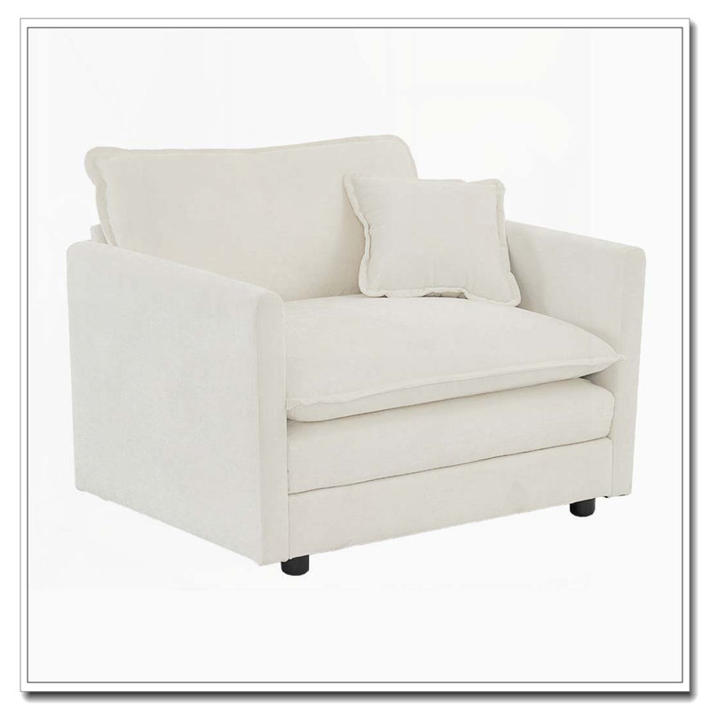 Chaise de salon Comfy, Blanc, 2
