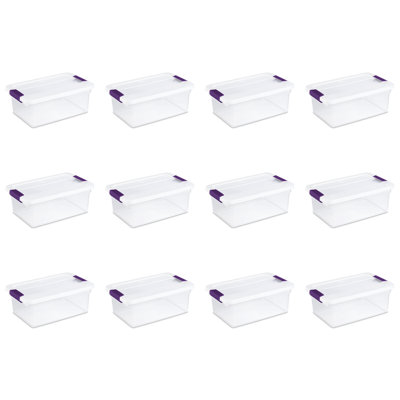 Sterilite Clear View Storage Container Tote w/ Latching Lid