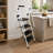 White 4-Step Folding Steel Ladder with Wide Anti-Slip Steps and Safety Handrail, Heavy Duty Step Ladder for Home and Kitchen