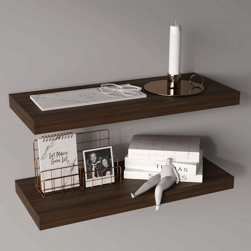 Floating Shelves, 2 Shelves, 1.50" H