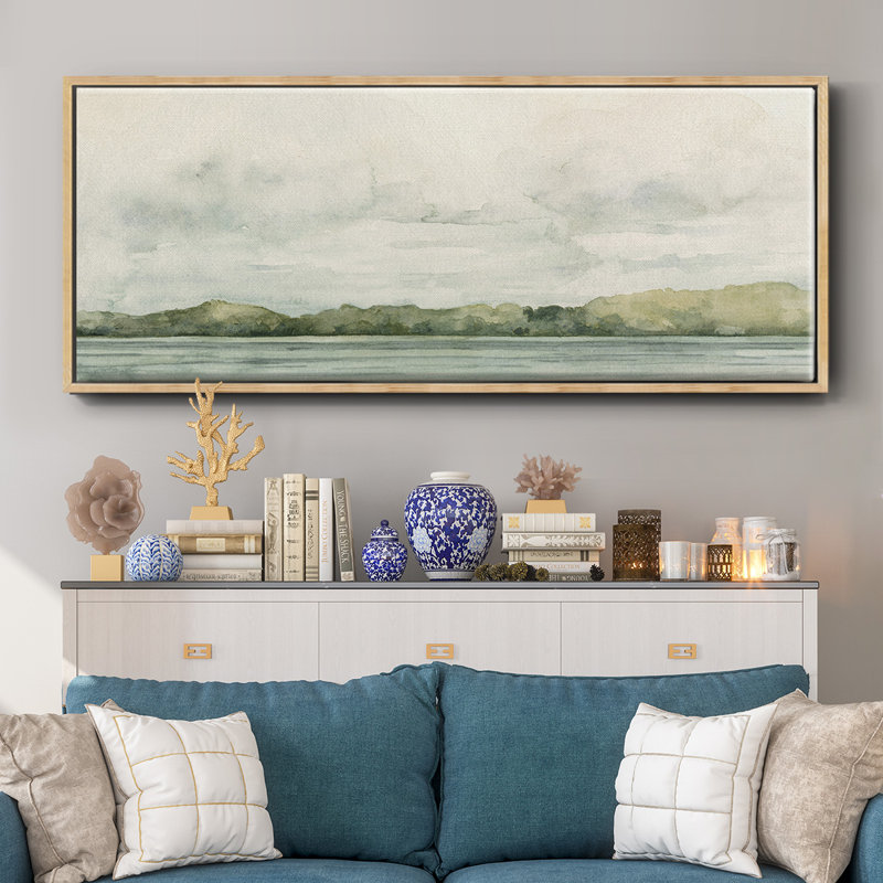 Riverside Views I - toile encadrée, H 12 po x l 30 po