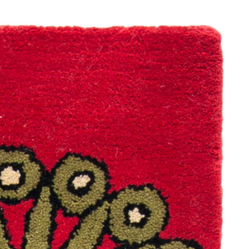 Soho Hand Tufted Wool And Viscose Floral Rug, Rectangle 2' x 3'