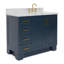 Meuble-lavabo simple en bois massif 43 po avec comptoir en marbre de Carrare 1,5 po Freitas de Freitas-685202058-718851067-718851061