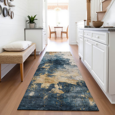 Premium Machine Washable Dahl AMF1072 Abstract Rug