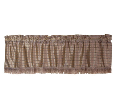 Natalya Velvet Striped Tailored Window Valance