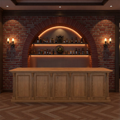 Chic Modern Bar Counter – Durable Multi Use for Home Bars Lounges Pubs and Commercial Settings