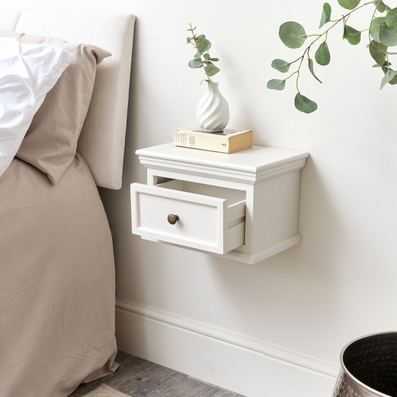 Wall Mounted Bedside Table - Daventry Ivory Range, Ivory