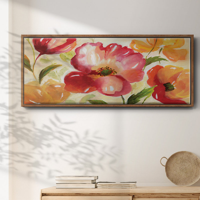 Jardin Rouge- Framed Canvas