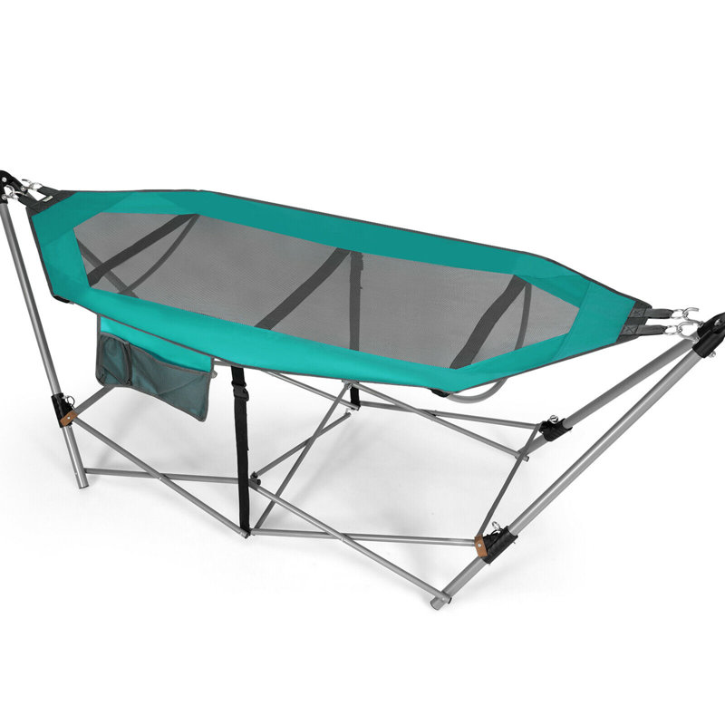 Hamac de camping avec support Fiden, Turquoise