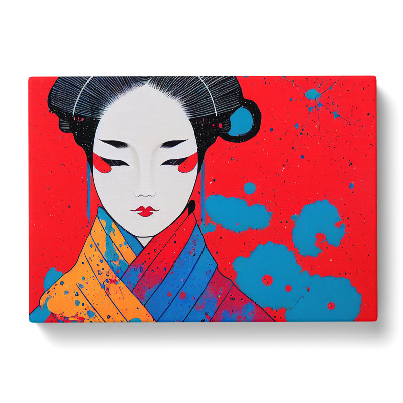 Painted Geisha Vol.6 Abstract - Wrapped Canvas, 40cm H x 60cm W x 3cm D