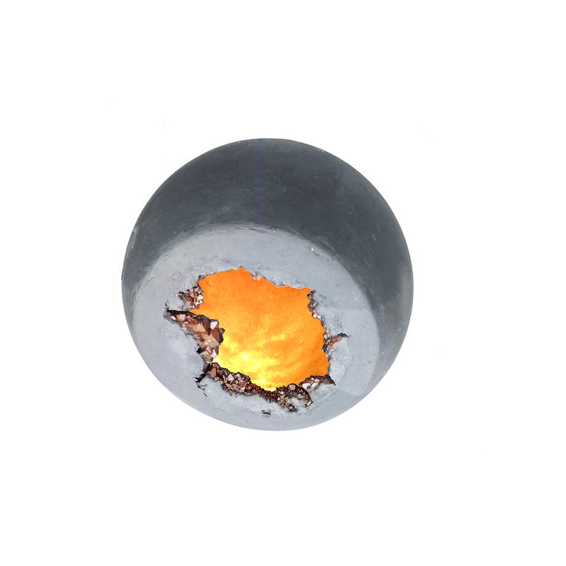 Geode 1 - Light Pendant, Matte Gray, Brass
