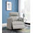 Sagen Gray Faux Leather Glider Recliner With Swivel