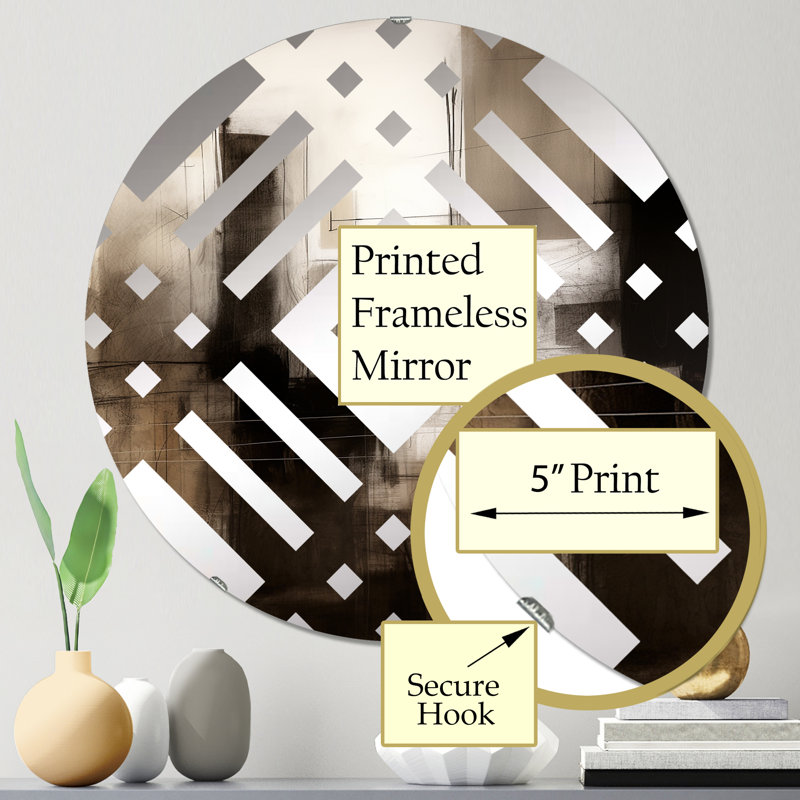 Harmanda - Miroir décoratif diamant, 23,6 po x 23,6 po