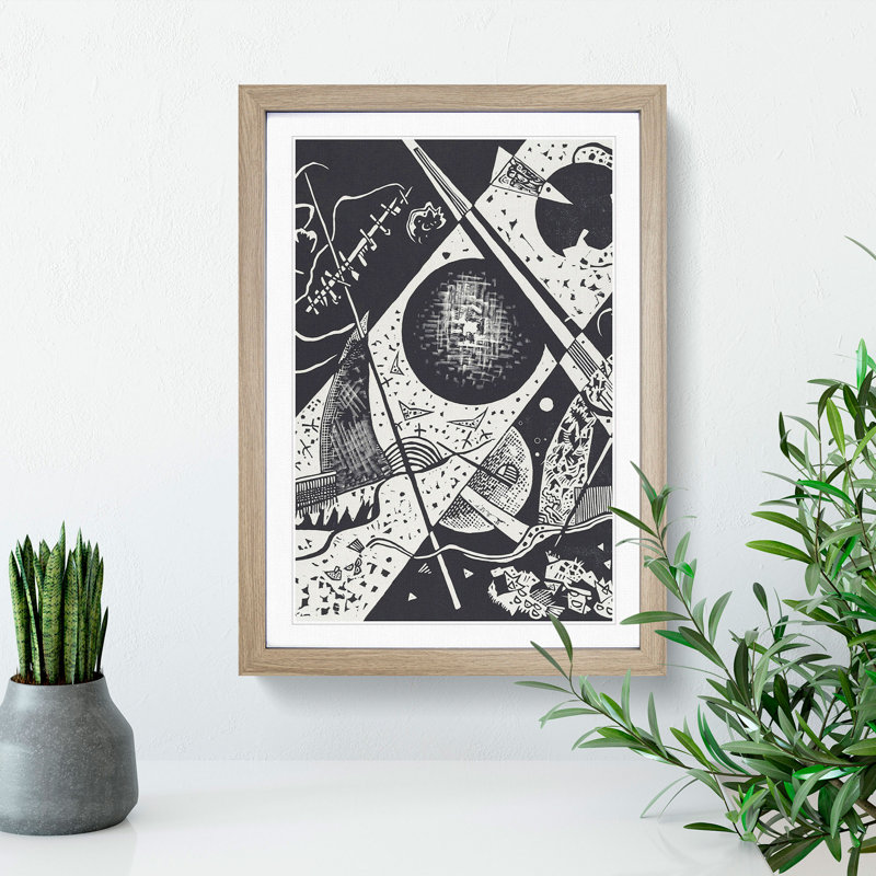 Small Worlds VI by Wassily Kandinsky - Single Picture Frame Print on Wood, 90cm H x 65cm W x 2cm D, Oak Framed