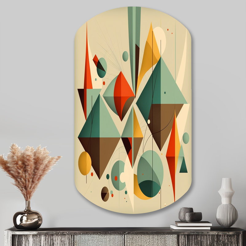 Art mural en métal asymétrique Aula - Modern Midcentury Shape, H 43 po x l 23 po