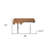 18" X 36" Brown Teak Wall Mount Rectangular Shower Bench
