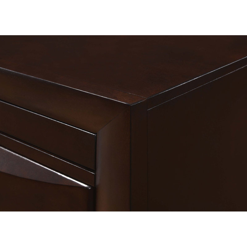 Mobilier de chambre à coucher contemporain en bois brun à 5 tiroirs 1Pc, Brun