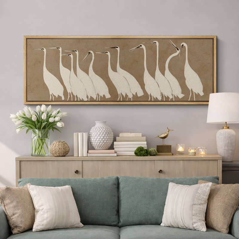 Reproduction d'art sur toile encadrée, H 20 po x l 60 po, Naturel