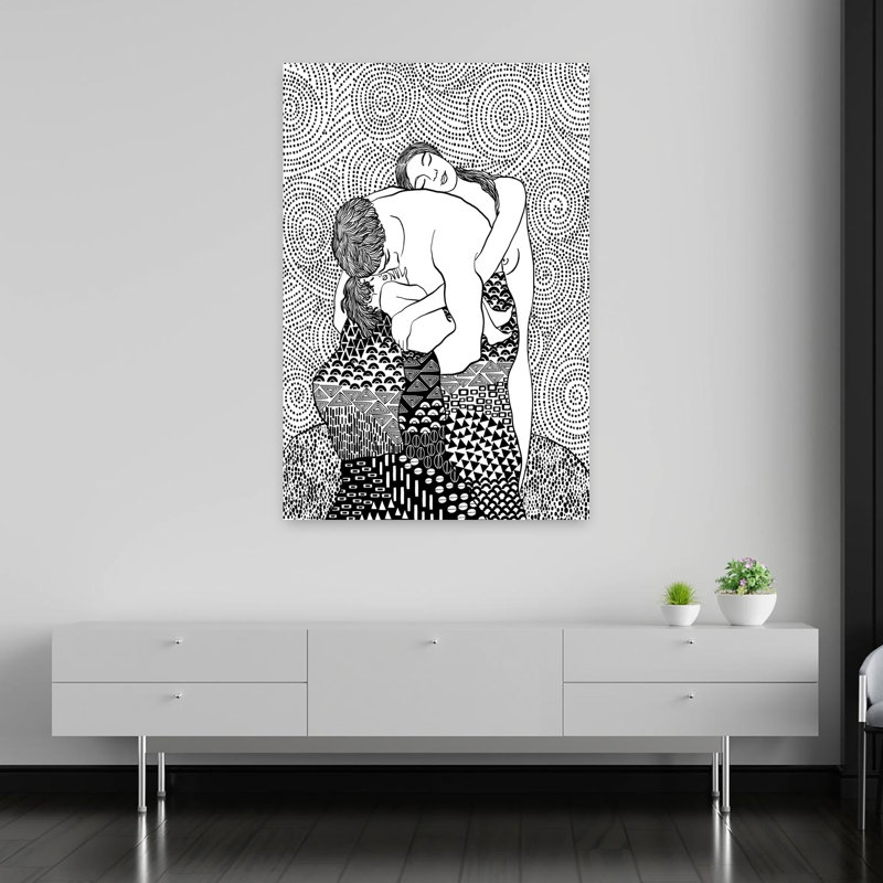 Ethereal Embrace Abstract Contemporary Modern Wall Art Print 1 Piece Wrapped Canvas Wall Art, 152.4cm H x 101.6cm W